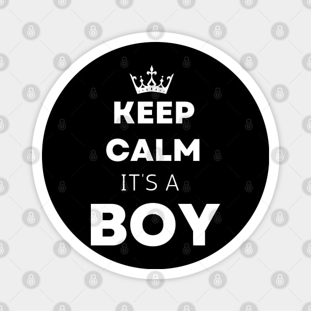 Ceep calm it's a boy Ahoy it's a boy " new mom gift" & "new dad gift" "it's a boy pregnancy" newborn, mother of boy, dad of boy gift Magnet by Maroon55